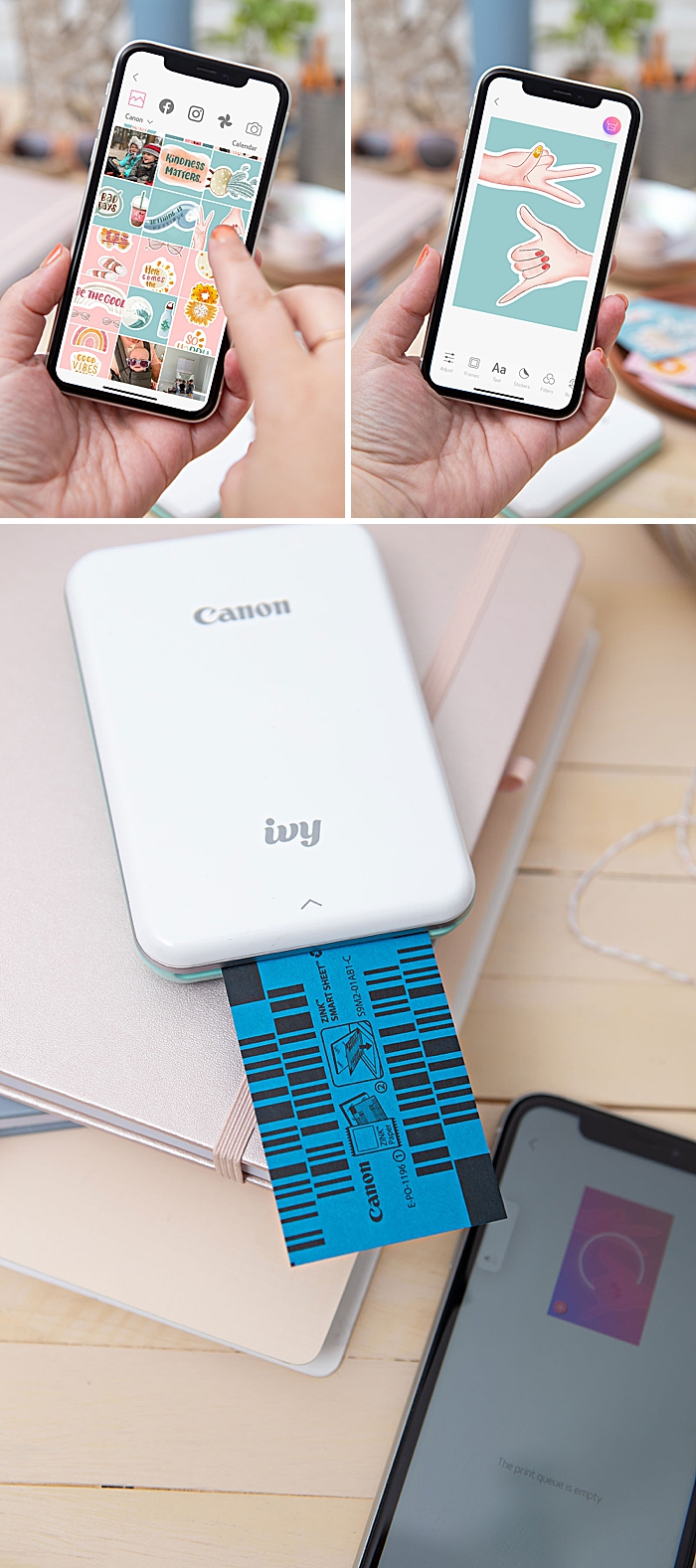Free printable journal stickers for Canon IVY mini photo printers