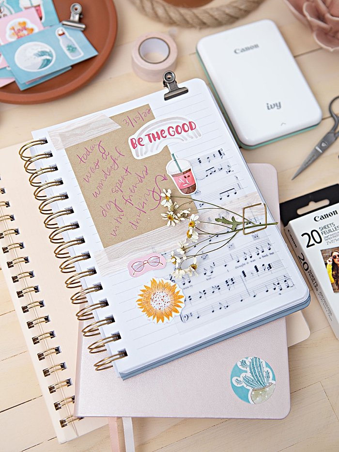 Free printable journal stickers for Canon IVY mini photo printers