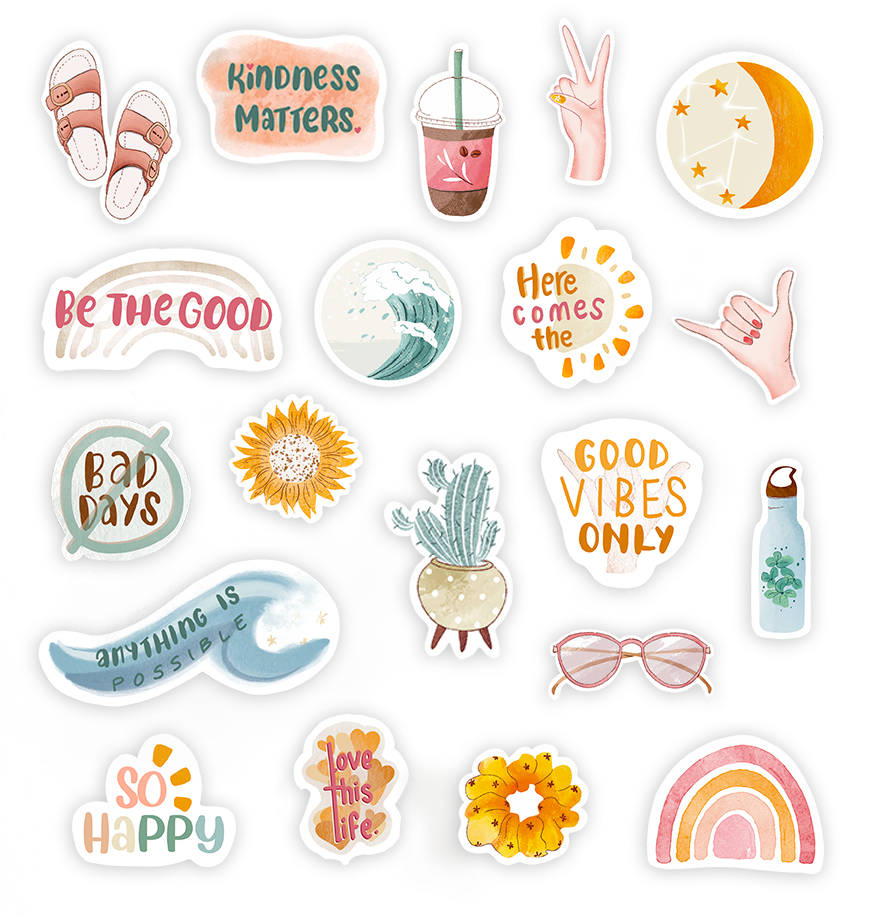 Free Printable Desert Dreamer Style Journal & Planner Stickers With ...