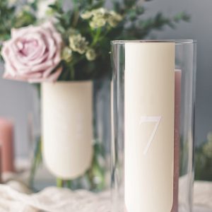 Variety of wedding table number ideas