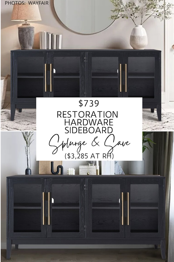  Wowza this Restoration Hardware sideboard dupe is SO GOOD. It will give you the Restoration Hardware look for less and would be a great storage cabinet, credenza, or media unit. #inspo #style #decor #furniture #dupe