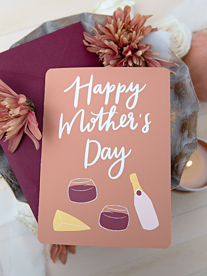 Free printable mothers day card for a wine lover