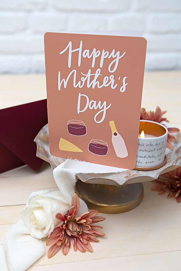 Free printable mothers day card for a wine lover