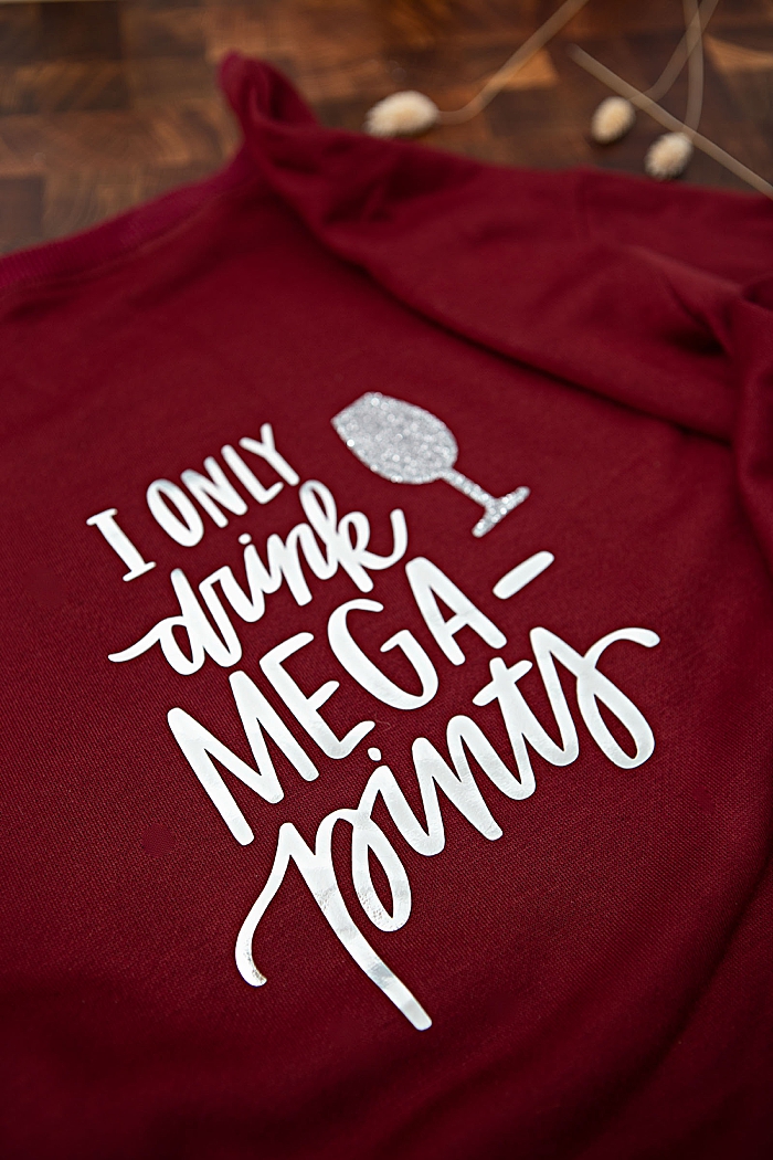 I Only Drink Megapints SVG file on a sweatshirt