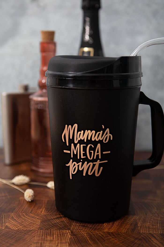 Mama's Megapint SVG file on a mug