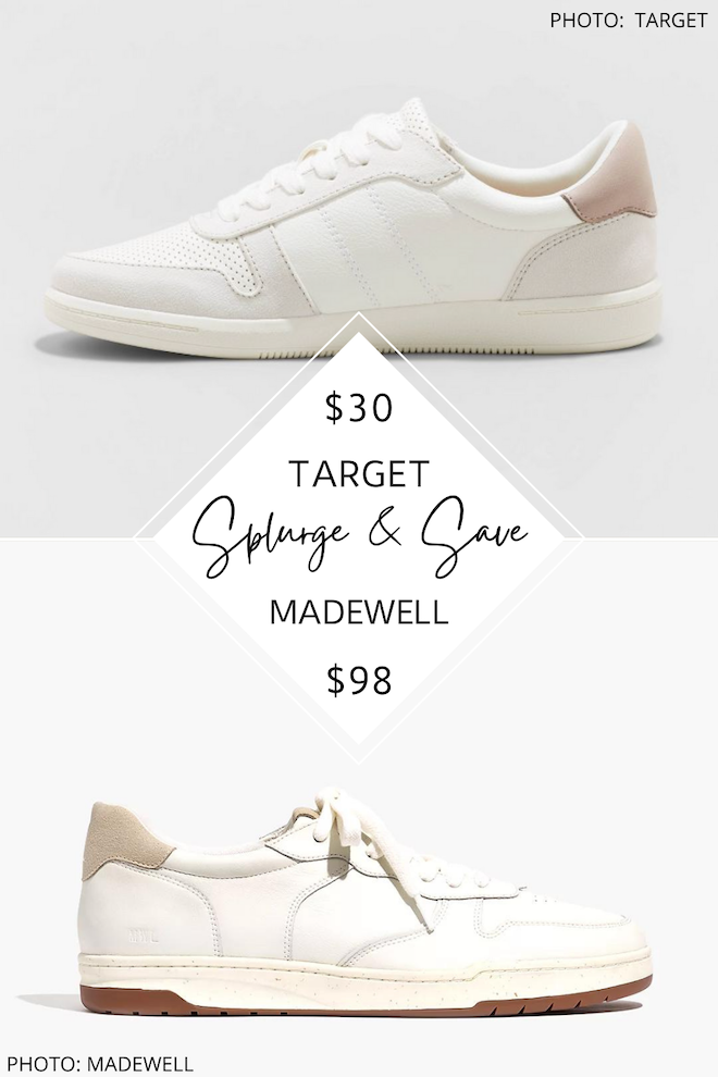 Target Must Haves! This Target find is actually a Madewell sneaker dupe and will give you the Madewell look for less. Three cheers for Target finds! #fashion #lookforless #copcyat #shoes #aesthetic