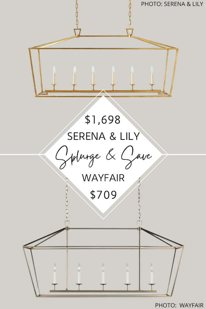  I found a Serena and Lily Kentfield Long Chandelier dupe! If you want the Serena and Lily look for less, this transitional light would go perfect in a dining room, over a dining table, in a kitchen, or as a kitchen island light. #inspo #decor #coastal #knockoff #home #house #light