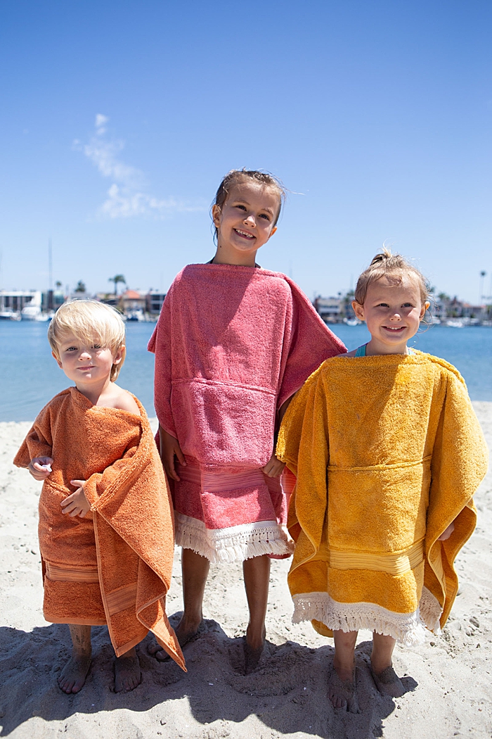 Kids Towel, with Orange Trim