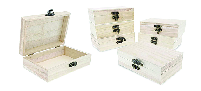 Unfinished Wooden Box With Locking Clasp Canon IVY