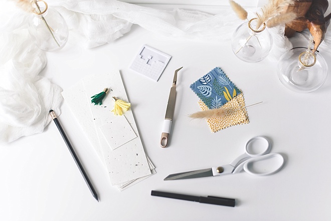 How to make fabric wedding escort cards