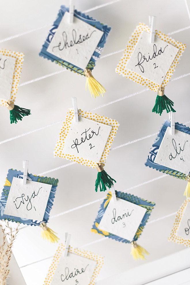 DIY Anthropologie Inspired Wedding Place Cards