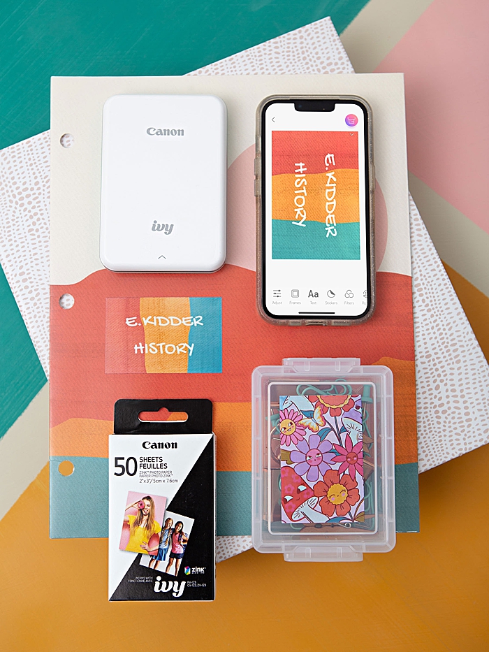 Make your school supplies pop with Canon IVY photo prints!