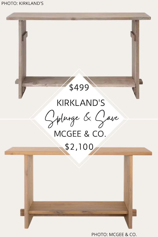 Always dreamed of a McGee and Co. entryway? Or Maybe a McGee and Co. dining room? This McGee and Co. Eileen Console Table dupe will get you the McGee and Co. look for less. #studiomcgee #mcgeeandco #dupes #design #inspo #decor #style