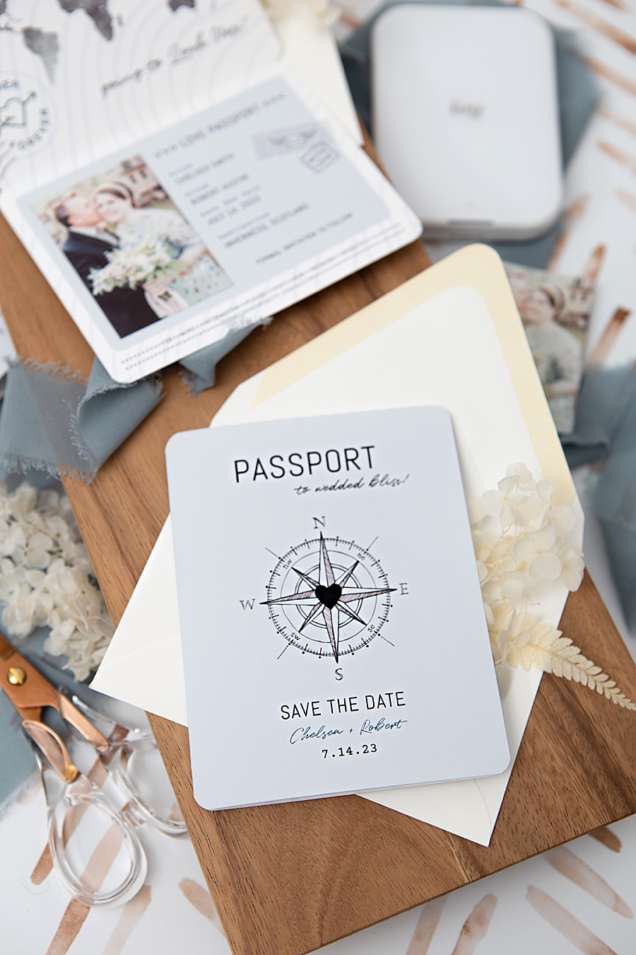 Make your own stunning passport save the date invitations!
