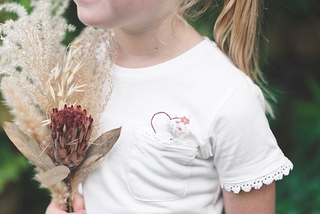 Embroidered Flower Girl Shirt