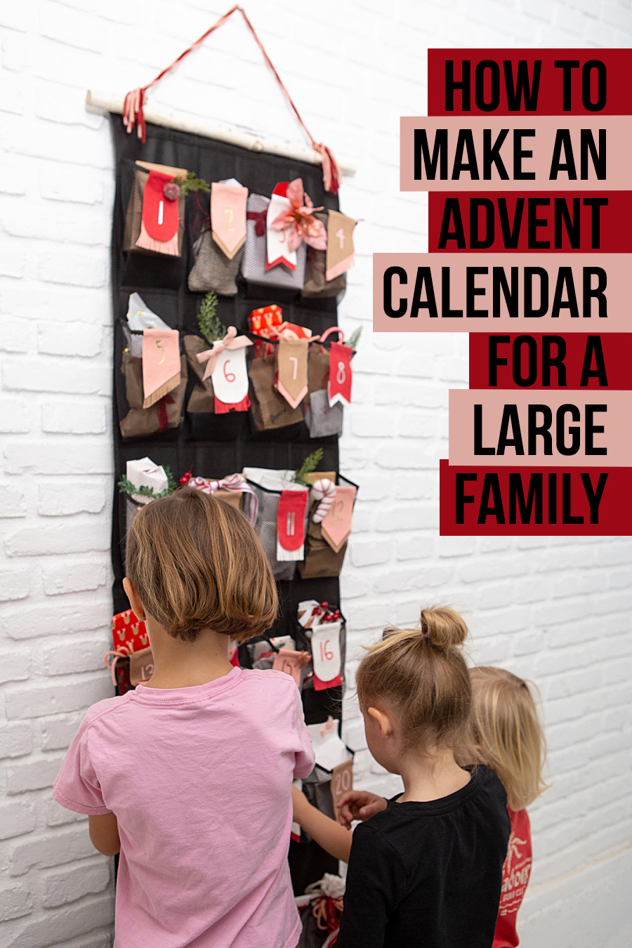 How to make your own advent calendar with a shoe organizer