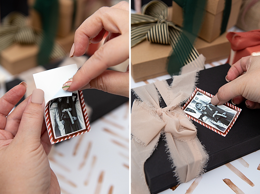 Print and stick these DIY photo gift tags!