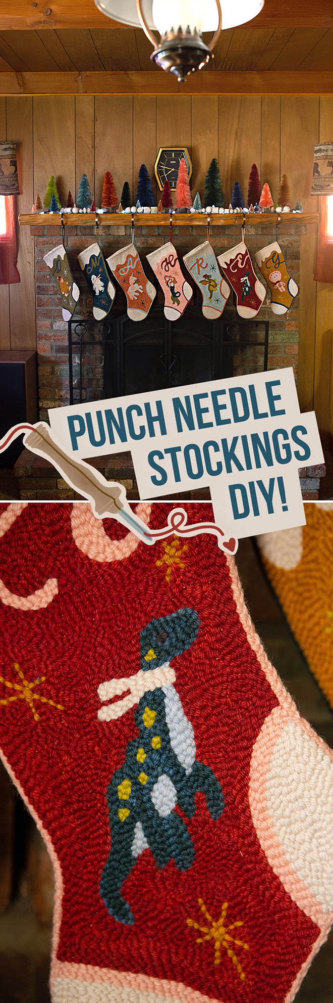 How to make your own heirloom quality, punch needle stockings!