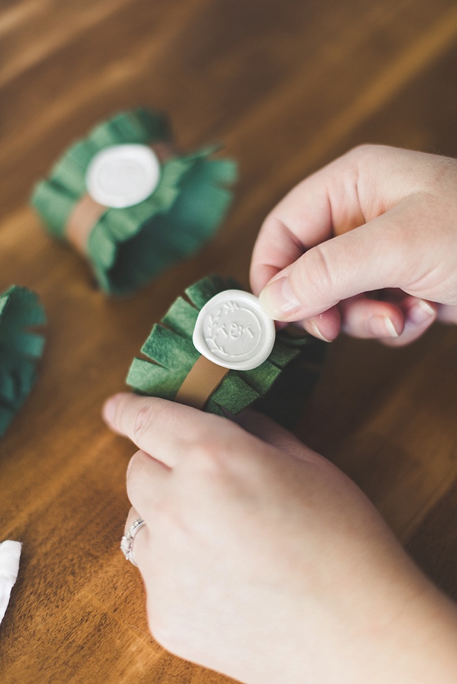 Wax seals for napkin rings