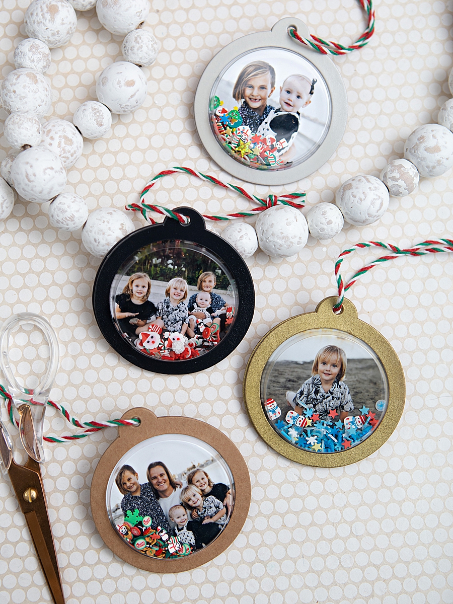 DIY Photo Shaker Ornaments printed with the Canon SELPHY!
