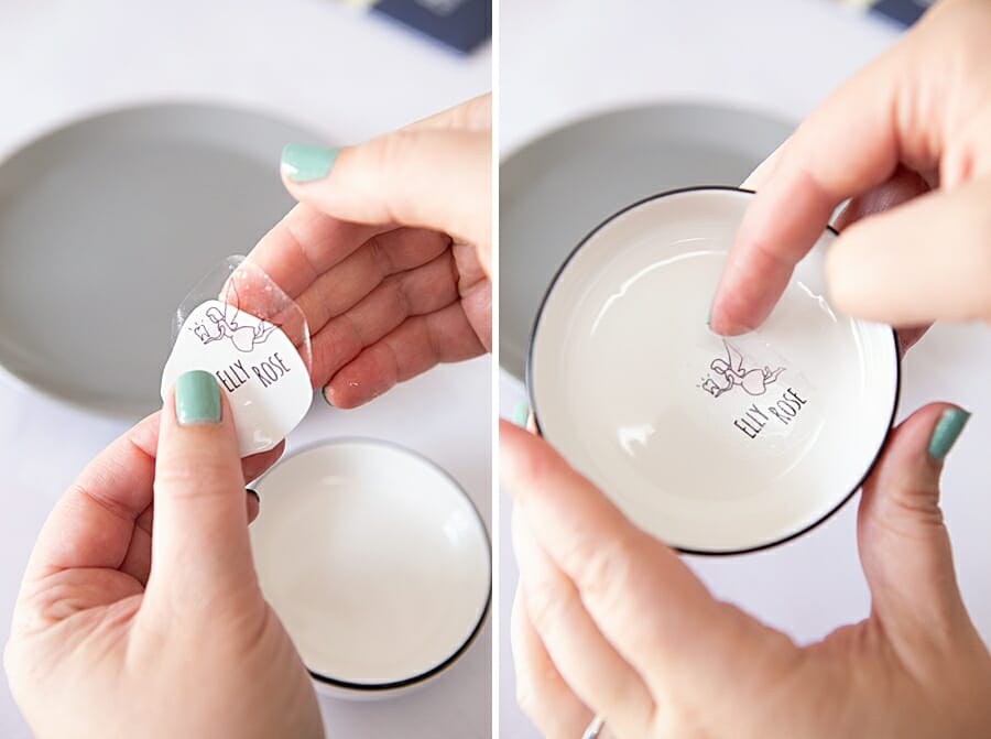 Make your own tooth fairy dishes using doll house bowls!