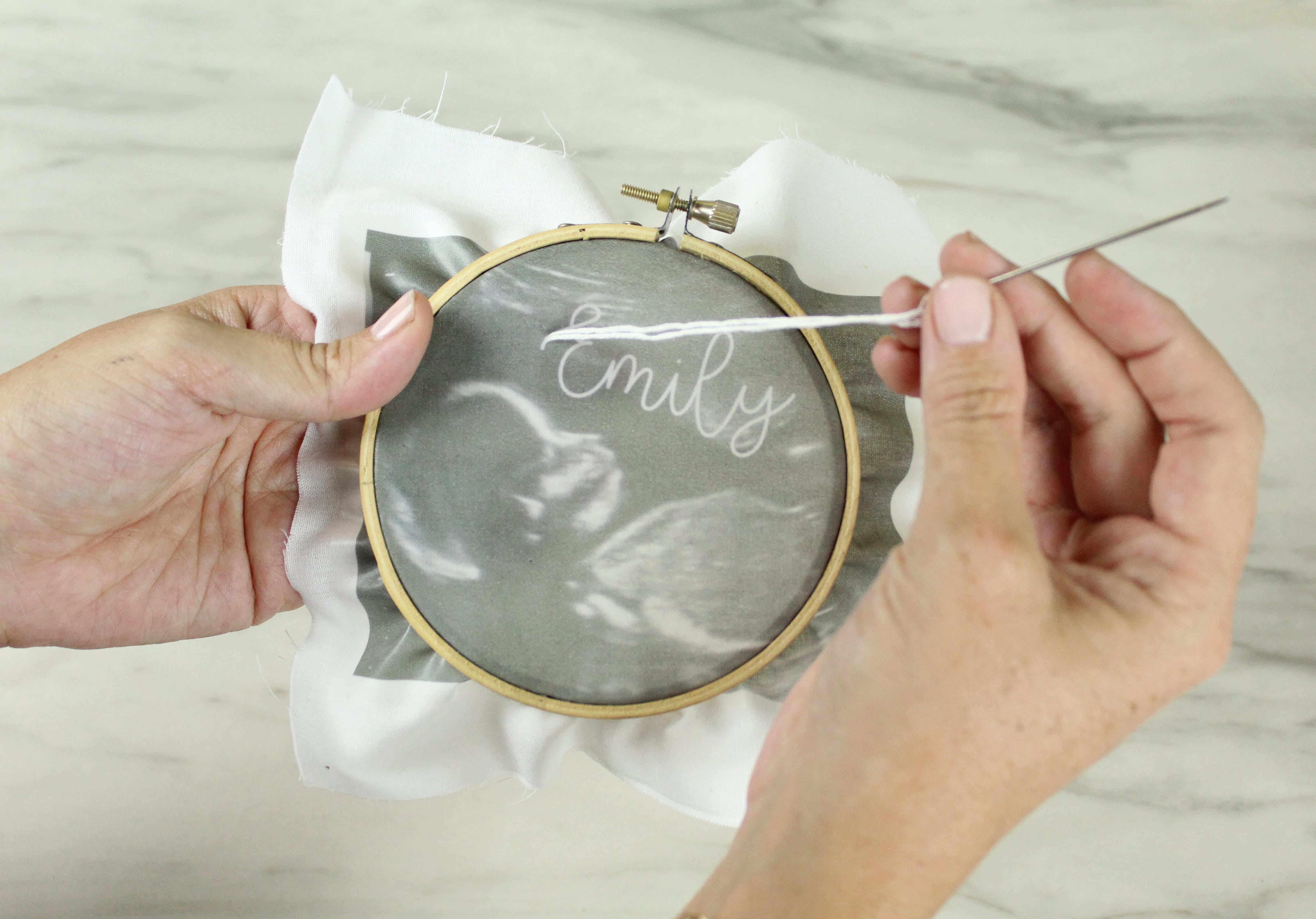 You don't want to miss this DIY Ultrasound Embroidery Hoop!